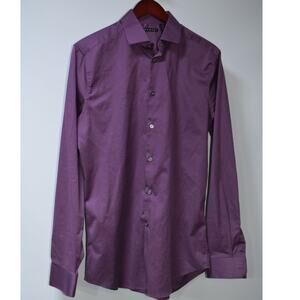 Theory Purple Stretch Cotton Slim Fit Dress Shirt Men’s 16 32/33